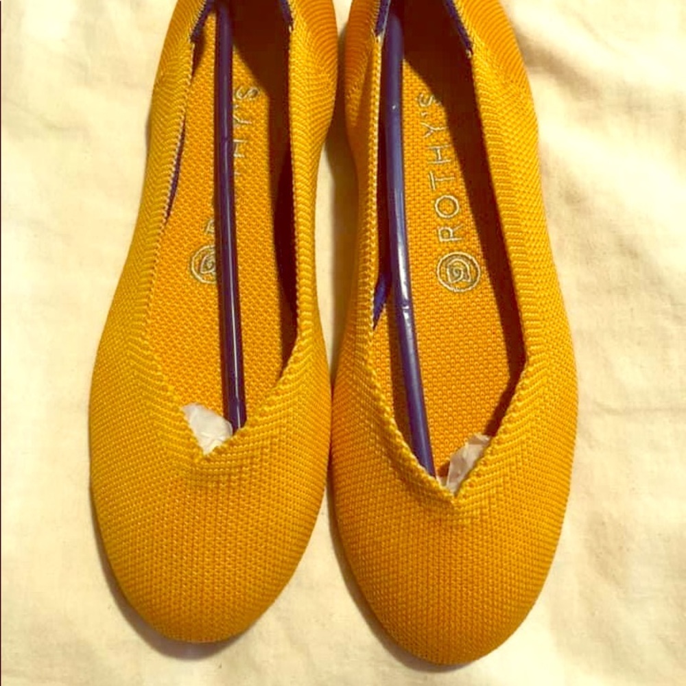 Rothy’s lemon drop flat